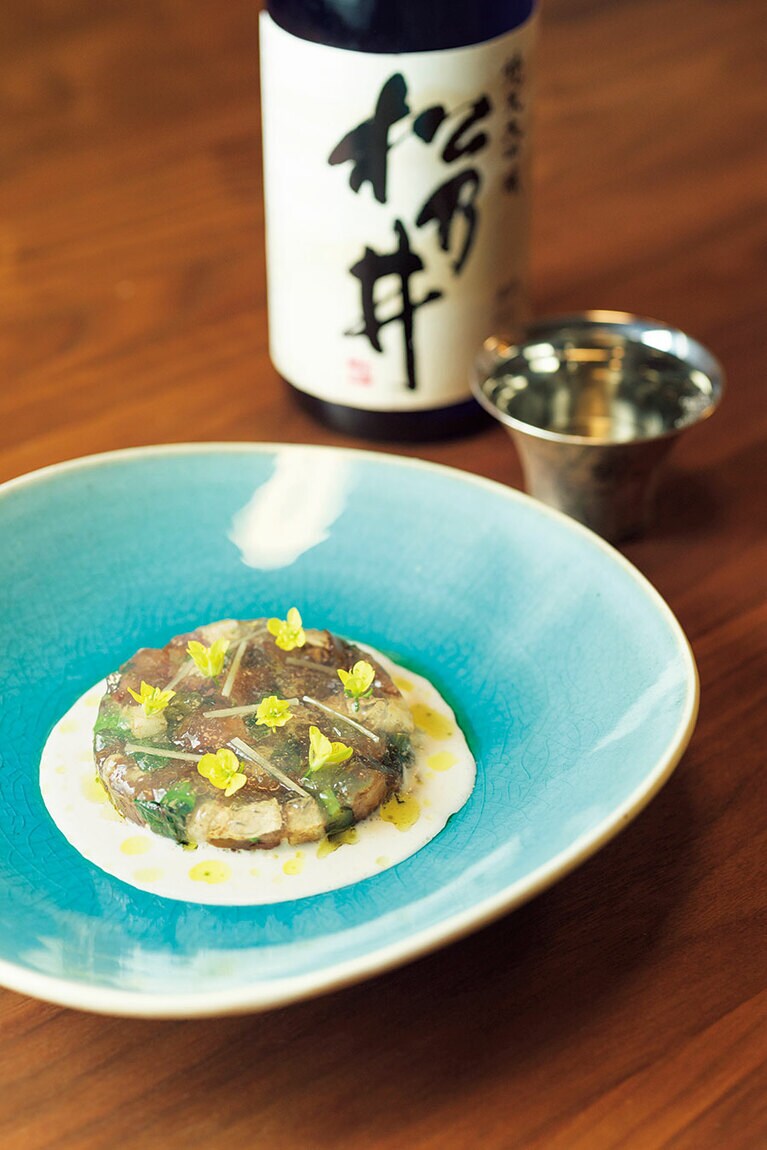 【PAIRING】前菜 真アジ ＆ 松乃井純米大吟醸。