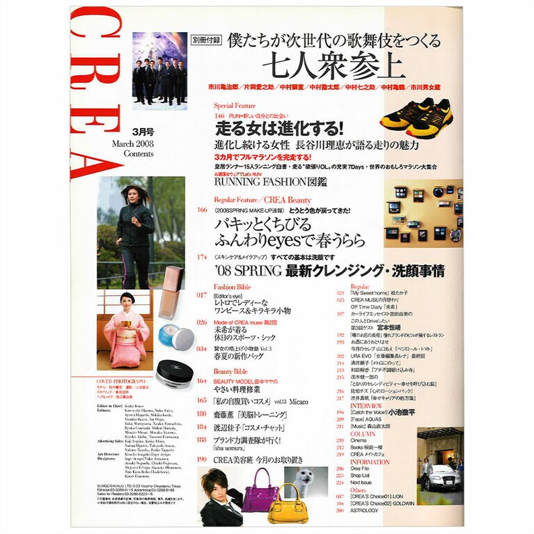 2008年3月号目次。