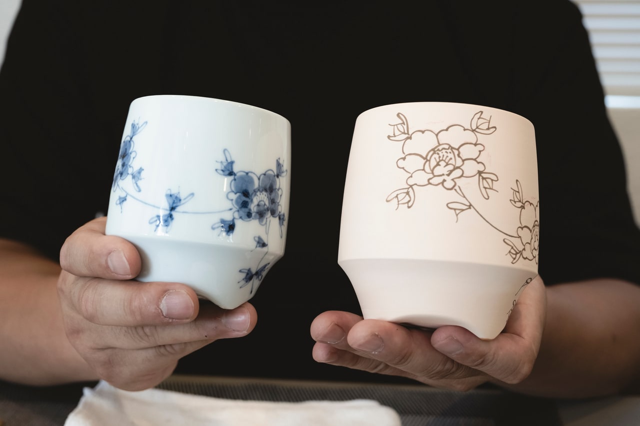 焼いた後と焼く前のわかりやすい見本。