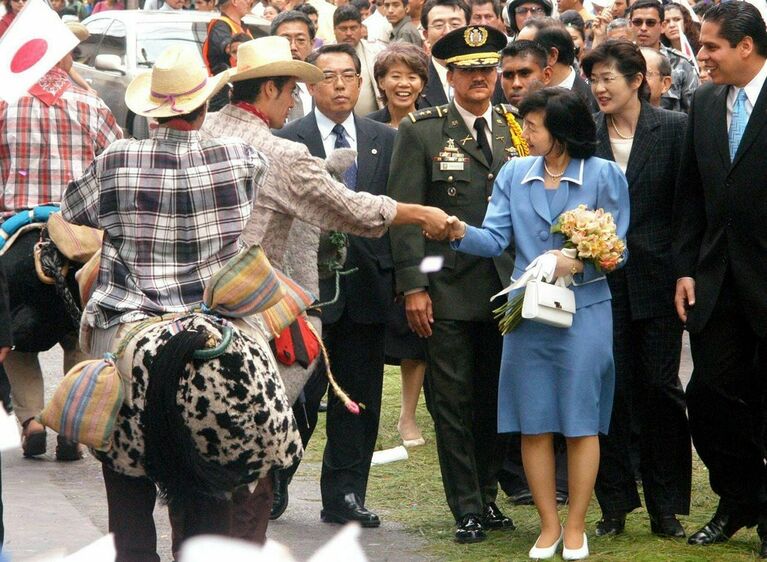 2003年11月、ホンジュラスを訪問された紀宮さま（当時）　©EPA＝時事