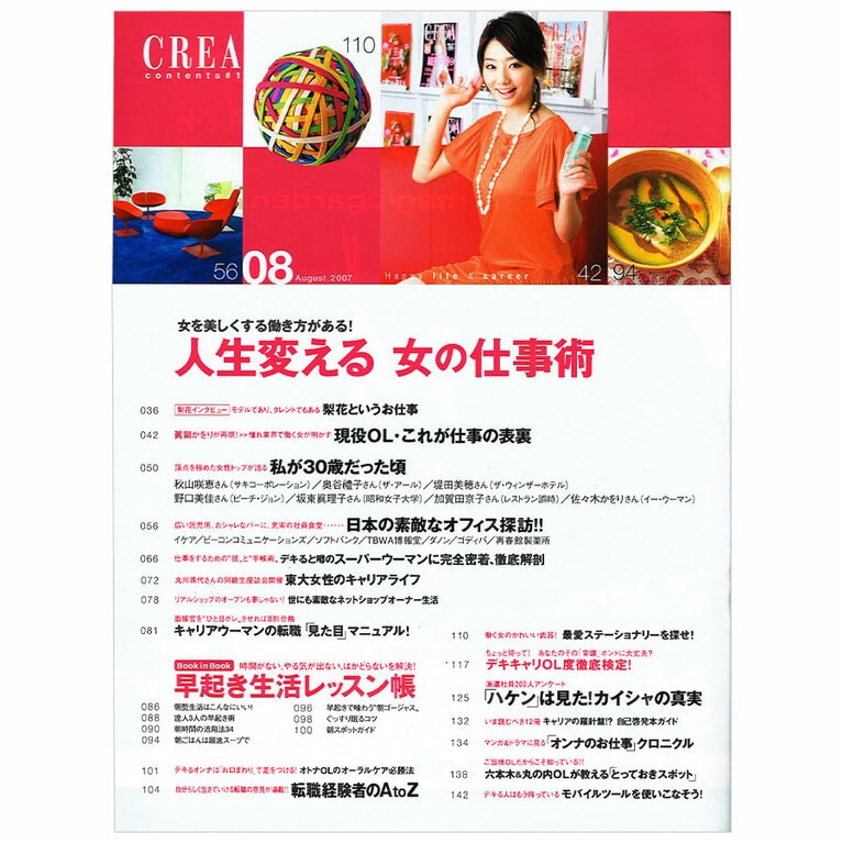 2007年8月号目次。