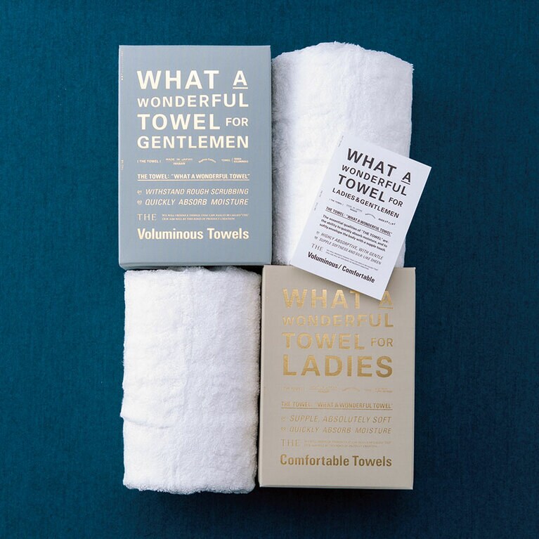 THEのフェイスタオル 各4,500円／THE SHOP ONLINE