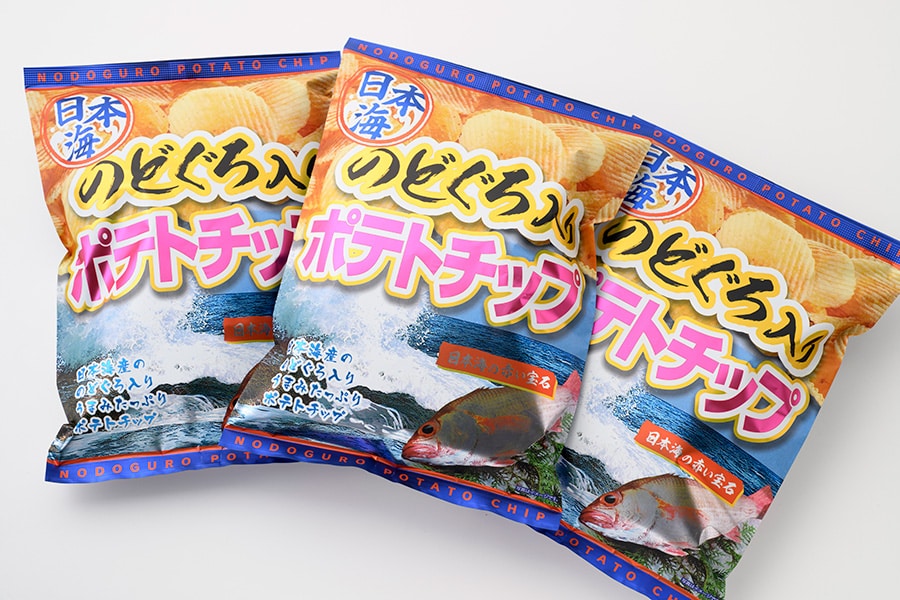 【島根県】キンヤの「日本海のどぐろポテトチップ」400円(120g)。