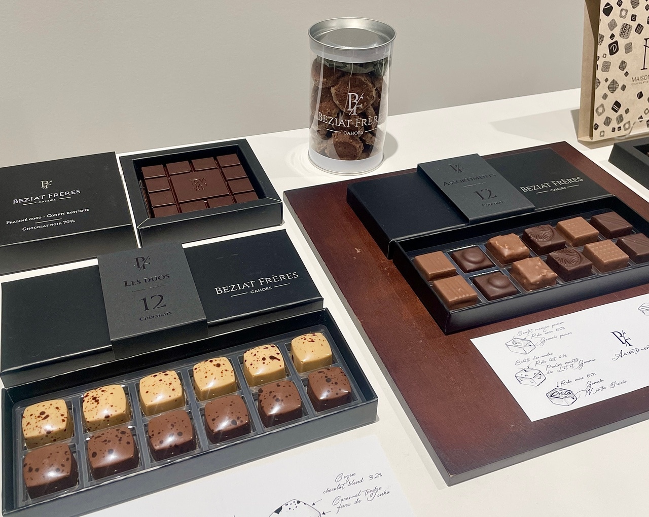 新進気鋭のシェフによる「ベジア・フレール」の端正なボンボンショコラ。