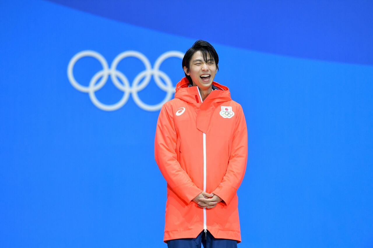 平昌五輪で金メダルを獲得した羽生　©JMPA