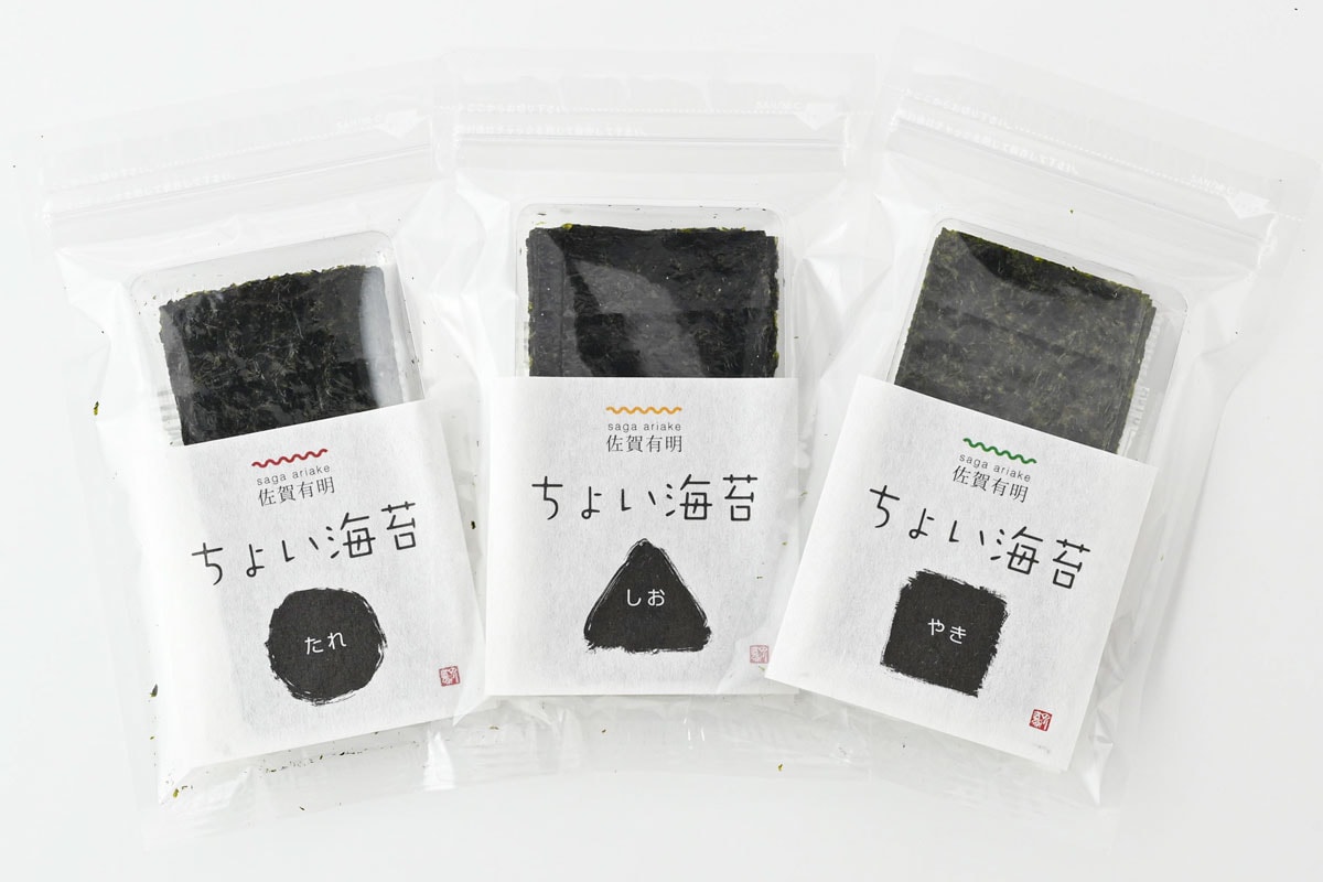 ちょい海苔 各8切10枚入り 324円／のり道楽　三福海苔