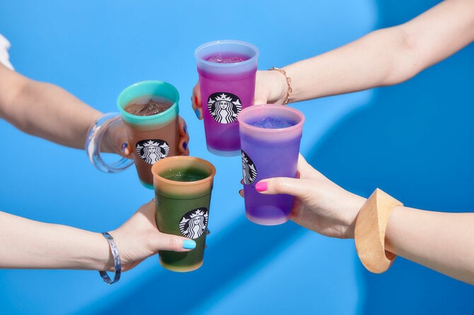 スタバが“自分らしさ”を応援 カラフル4色カップをオンライン発売