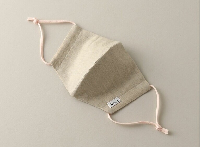 【BONUM(ボナム)】オーガニックコットンマスク ベージュ 1,800円。