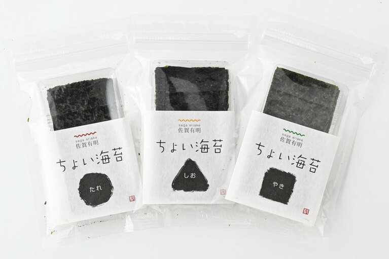【佐賀県】ちょい海苔 各8切10枚入り 324円／のり道楽　三福海苔