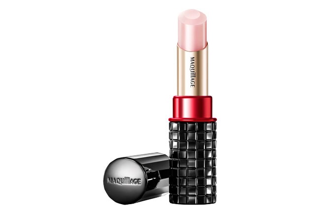 アルガンオイル、オリーブオイル、ホホバオイル、ツバキオイル、ローズヒップオイルといった保湿成分、水溶性コラーゲン、スーパーヒアルロン酸、a-gヘスペリジンを配合。リピーター多数の贅沢なリップクリーム。マキアージュ ドラマティックリップトリートメント EX 4g 2,200円(編集部調べ)／マキアージュ