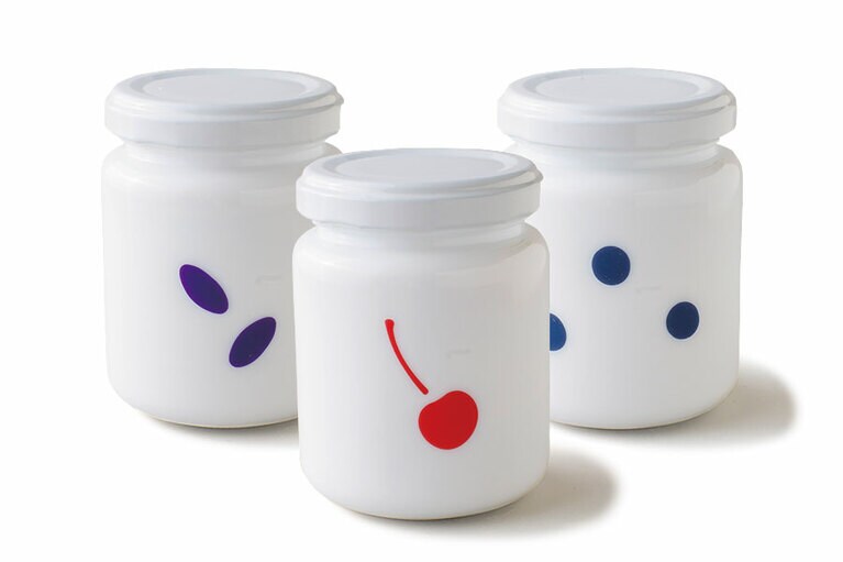 左から：ハスカップジャム、さくらんぼジャム、アロニアジャム 各130g 780円(税込)／美瑛選果