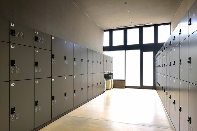 チェックインの前、チェックアウトの後にも利用可能なロッカー、ありがたい。