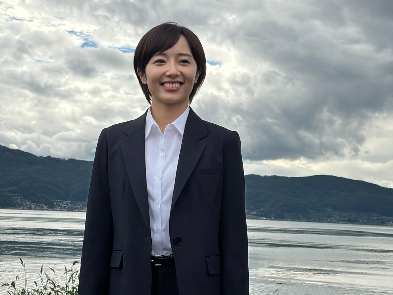 NHK連続テレビ小説『巡るスワン』の取材会に出席した俳優の森田望智さん。