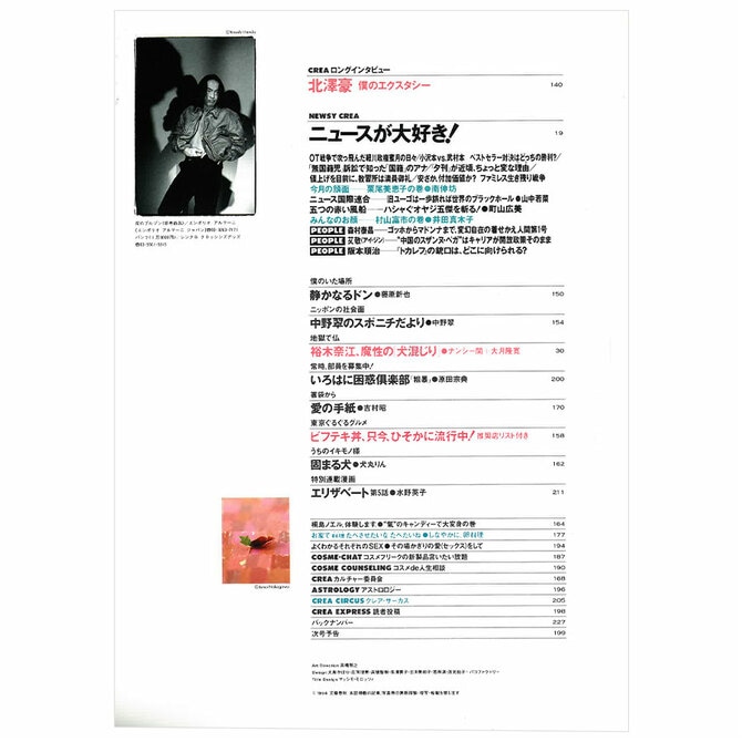 1994年4月号目次。