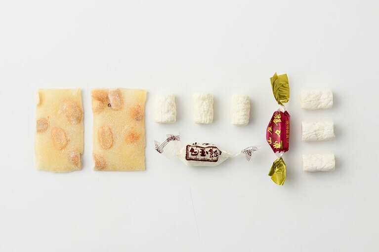 山屋御飴所「御飴詰合せ(六角小)」1,080円(白玉飴90g、堂々飴90g、板あめ6袋)／長野県