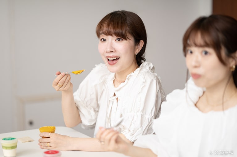 マンゴーはやや濃厚なシャーベット。