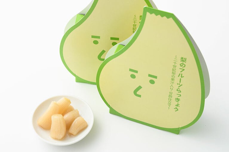 田畑商店「梨のフルーツらっきょう～二十世紀梨の果汁入り・甘酢仕立て～」各75g 450円／鳥取県