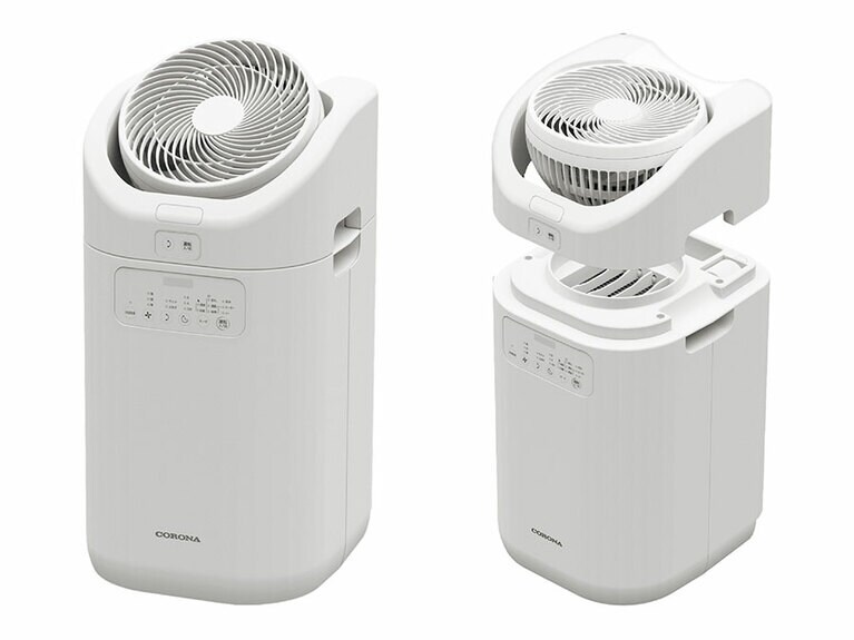 コロナ「サーキュレーター連動 衣類乾燥除湿機 CDSCタイプ」オープン価格（実勢価格45,000円）。