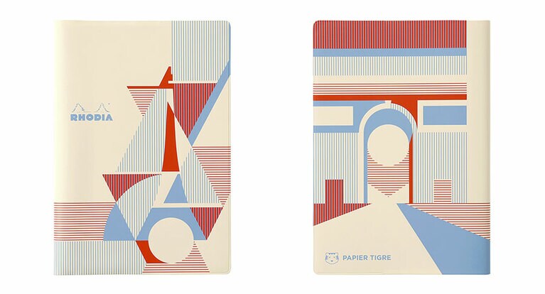 「ロディアカバー セリグラフィー byパピエ ティグル」A5notebook アイボリー。