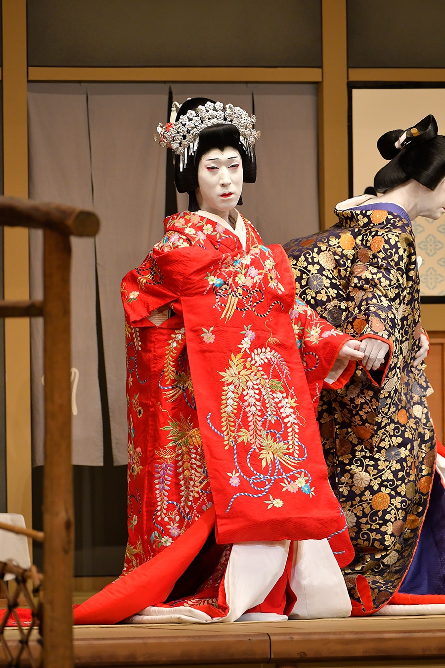 2021年4月歌舞伎座『絵本太功記』で初菊を演じる梅枝さん。©松竹