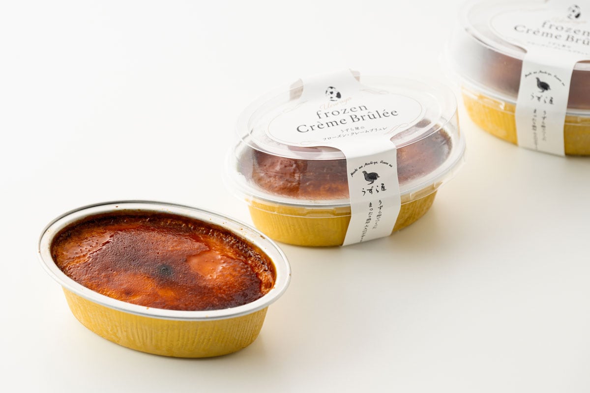 うずら屋のフローズン・クレームブリュレ 各500円（75g）／うずら屋