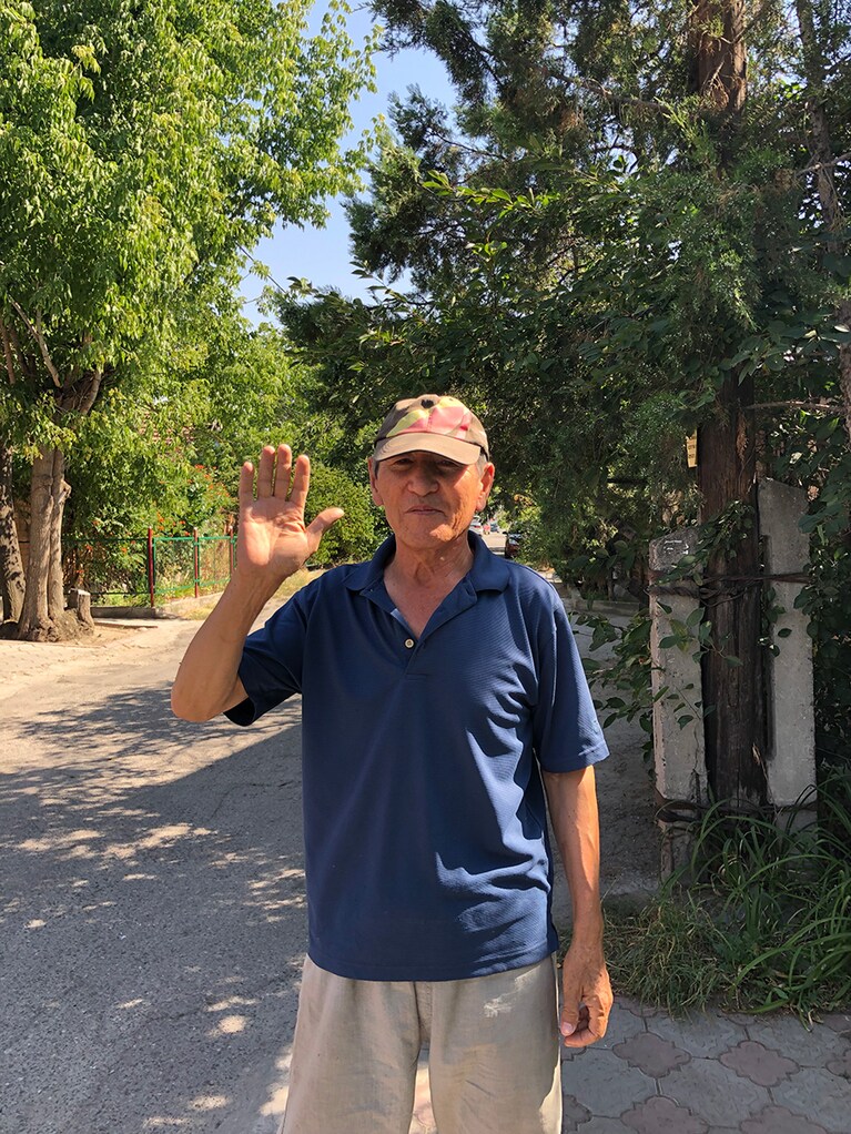 見送ってきれたホストファミリー。