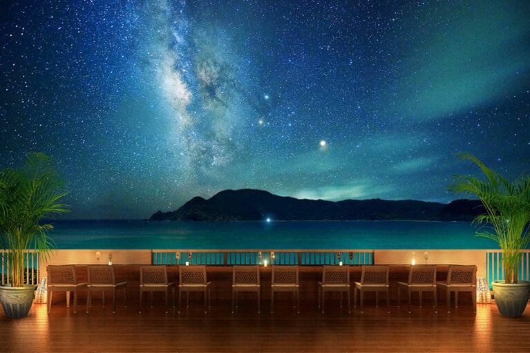 周囲に大きな町がない分、星がすごい！ ©THE SCENE