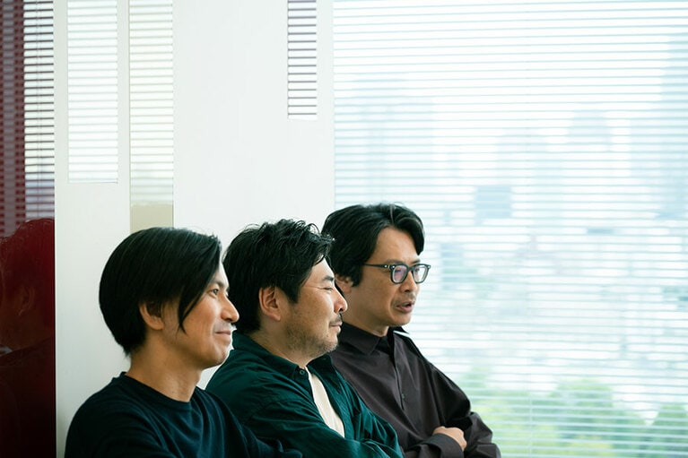 立命館大学の音楽サークルで一緒だった3人。