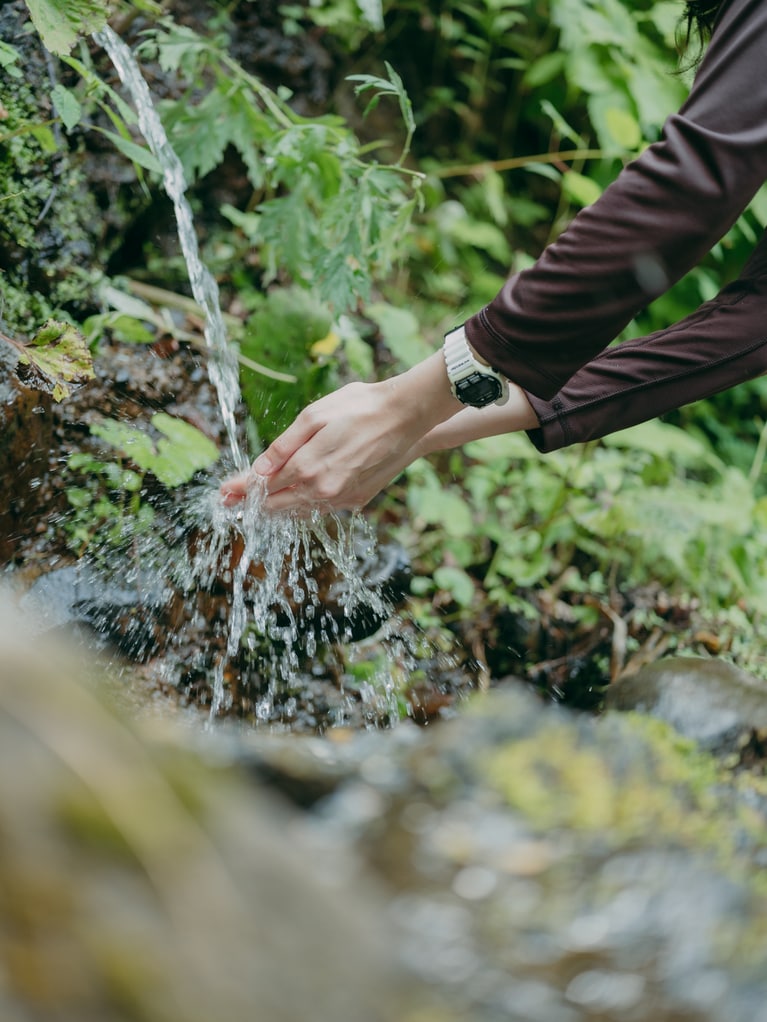 冷たい湧水。TIMEXとのコラボウォッチ 27,500円／アンドワンダー