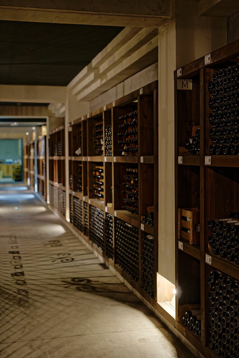 カーブドッチヴィネスパ［新潟／角田山温泉］ワイナリー地下蔵。