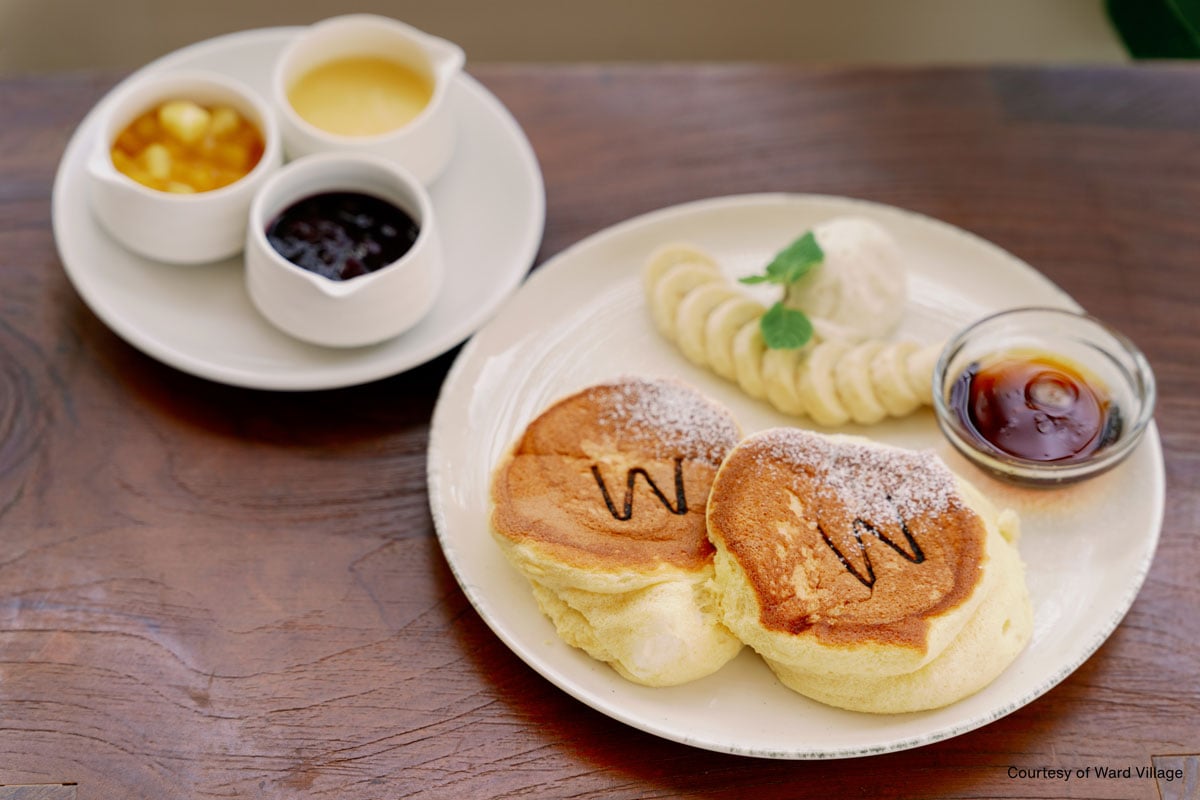 「Westman Cafe」のスフレパンケーキ。