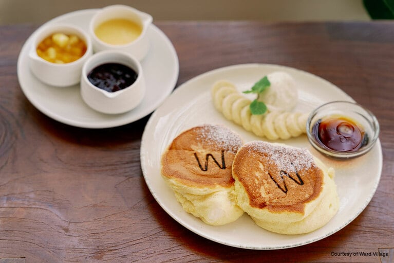 「Westman Cafe」のスフレパンケーキ。