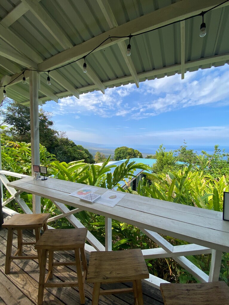 農園の中にある試飲コーナーには、こんな絶景コーナーもあります。