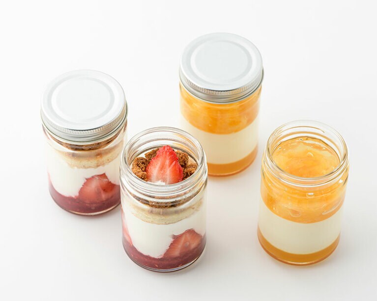 はれもけも「ジャースイーツ」各100g 500円／岡山県