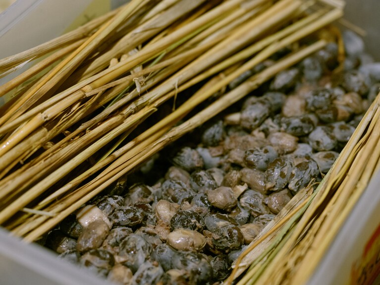 5回噛むと旨みが広がる、自家製の黒豆納豆。