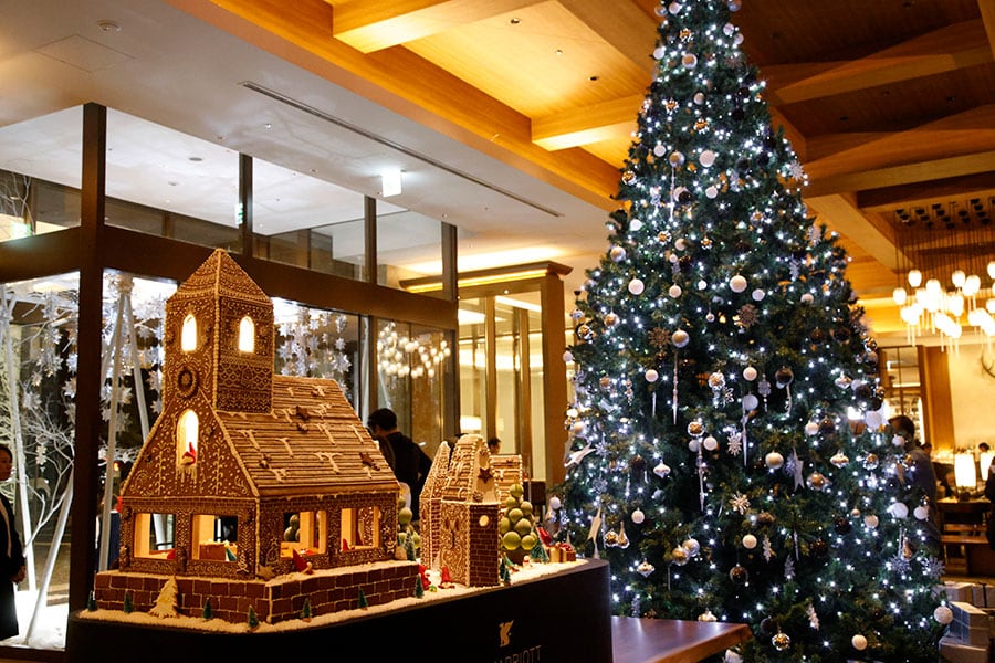 JWマリオット・ホテル奈良のクリスマスツリー。