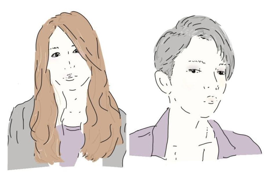 分け目は6：4や7：3にするのが定番だった。アシンメトリーかつラフな動きが出るため、セクシーでカッコいい印象に。