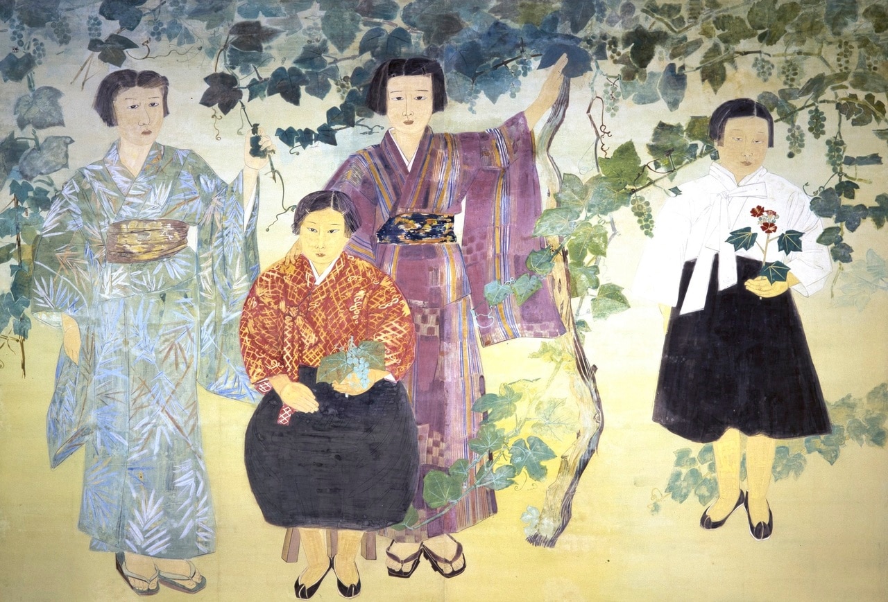 片岡球子《緑蔭》1939年　紙本着色　194.0 × 286.0cm 横浜美術館蔵（片岡球子氏寄贈）