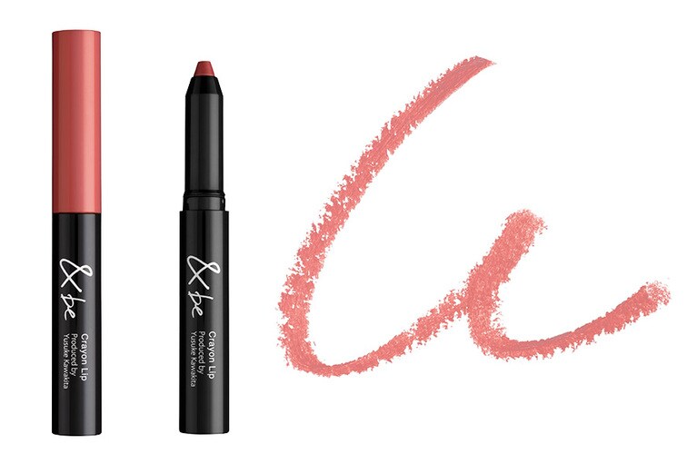 ＆be クレヨンリップ ピンクブラウン。