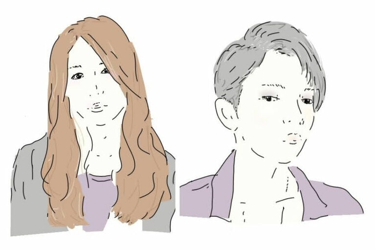 分け目は6：4や7：3にするのが定番だった。アシンメトリーかつラフな動きが出るため、セクシーでカッコいい印象に。