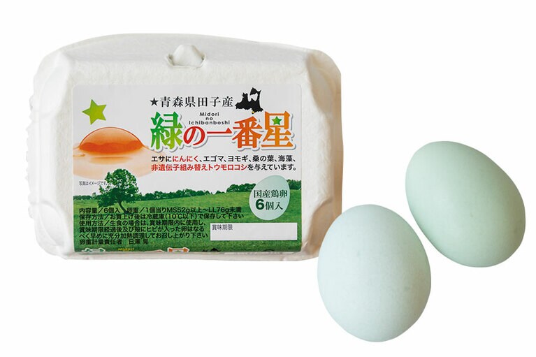 緑の一番星〈6個入り×3パック〉3,650円(税・送料込)／田子たまご村