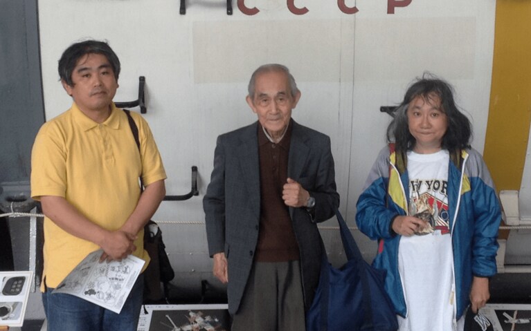 2014年。ガンの診断が確定した少し後。姉は宇宙に関心があったので旧ソ連製の宇宙ステーション、ミールの実物予備機を苫小牧に見に行った。　©2024動画工房ぞうしま