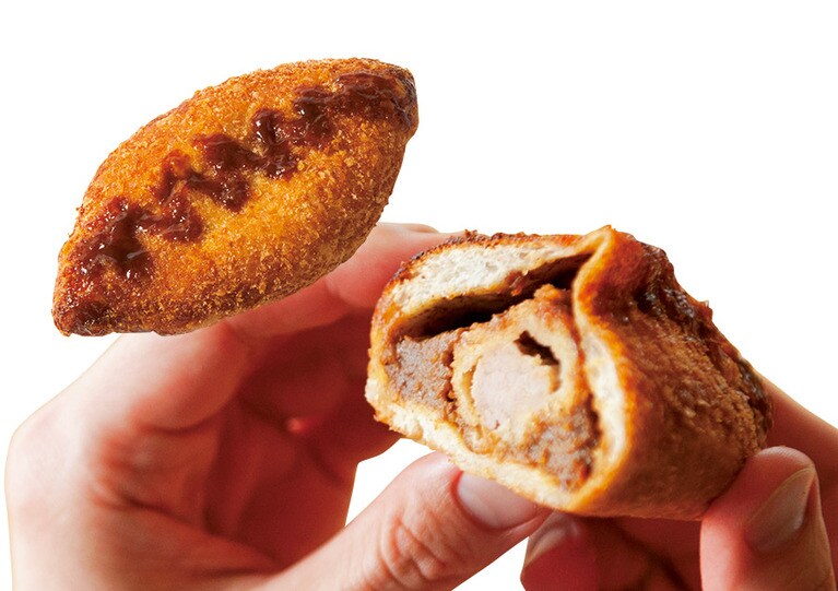 【大正製パン所】ひれかつカレーパン(容量：140g／サイズ：16×8cm) 220円。