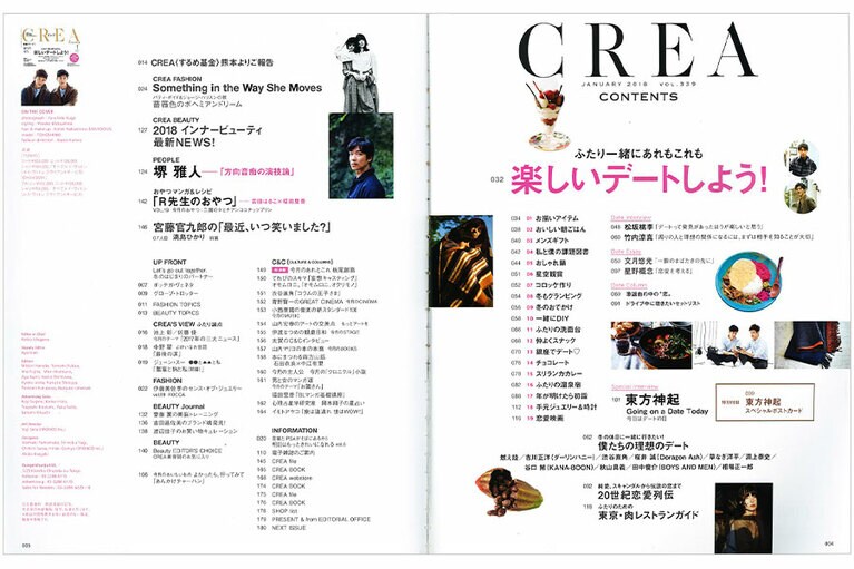 2018年1月号目次。