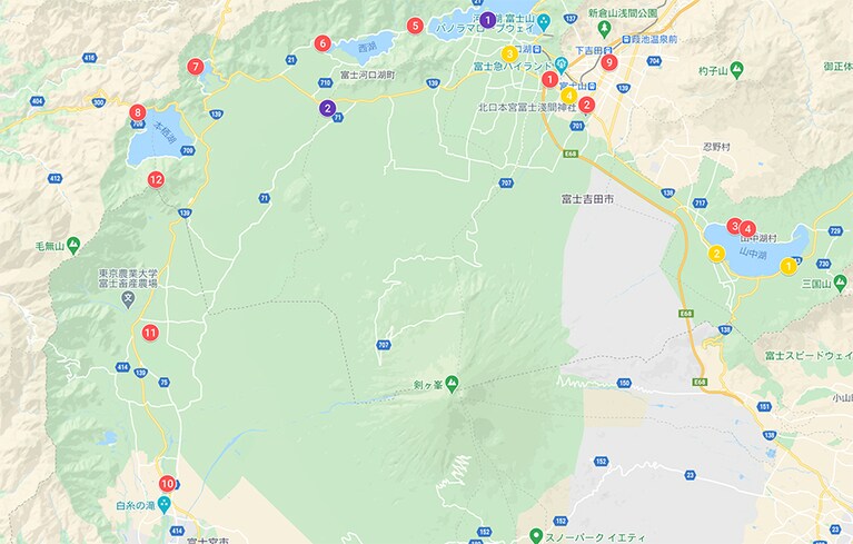 富士山の絶景ビューポイント。