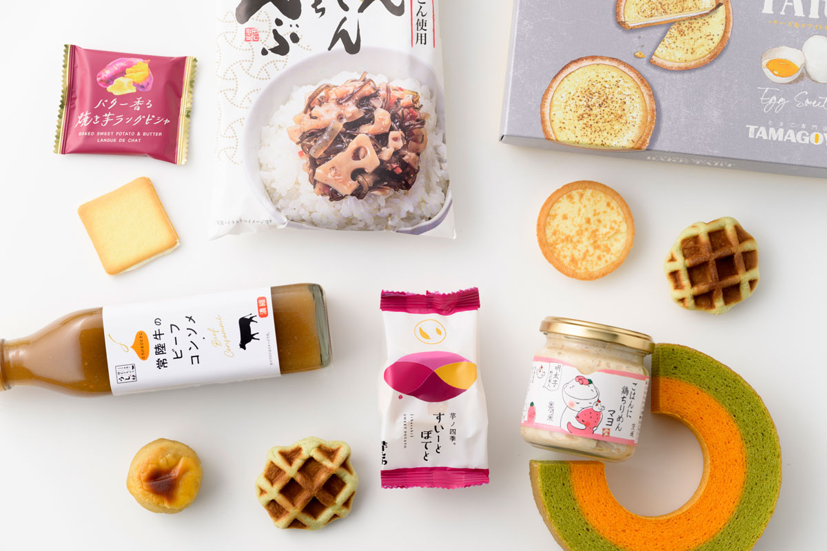 さつま芋、メロン、れんこんなどを用いた茨城県内のいいものが網羅されている。