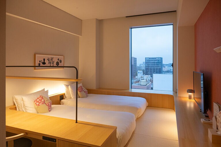 「うつわルーム」2名定員／22平米。