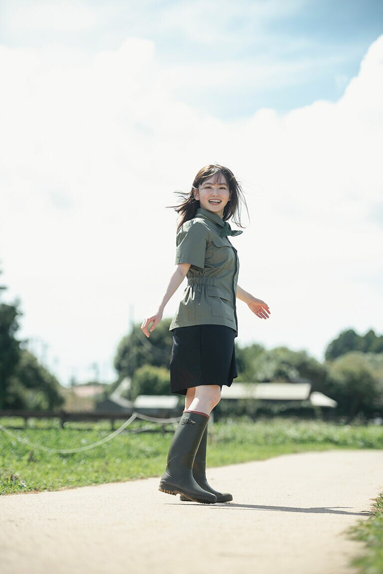 快晴の下、自然の恵みに触れ、気分もリフレッシュ。