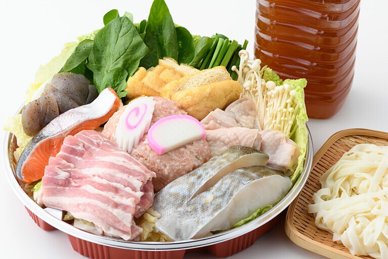 ちゃんこ鍋セット 2～3人前 5,700円(税・送料込み)／相撲料理大鷲　※期限＝冷蔵到着日当日