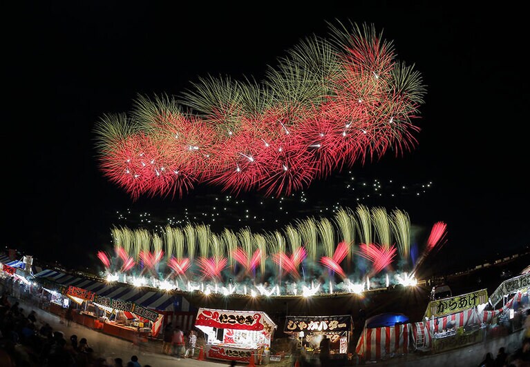 長野えびす講煙火大会。